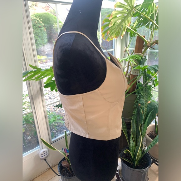 Madden NYC Beige faux leather Corset top and pant set - Picture 16 of 16